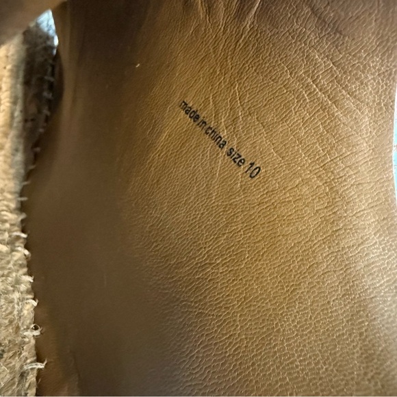 Loeffler Randall Lyra Ankle Tie Espadrille Wedge Sandals Camel Brown Shoes Sz 10 - Picture 8 of 11